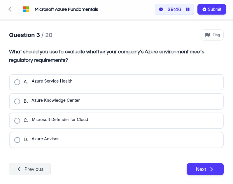 MockingOwl practice test interface